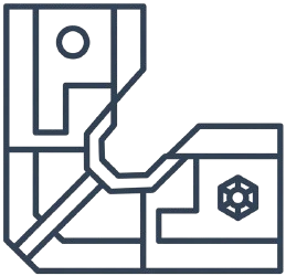 Geometric floor plan outline icon