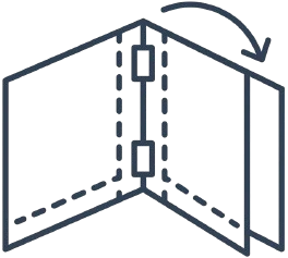 Folding mechanism outline icon