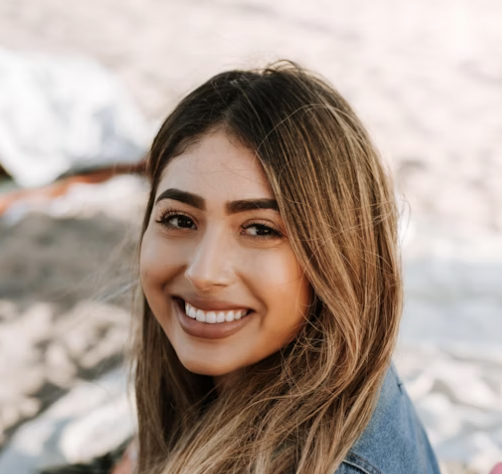 Smiling young woman outdoor portrait